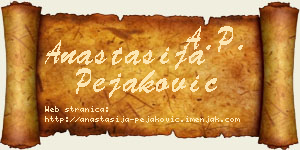 Anastasija Pejaković vizit kartica